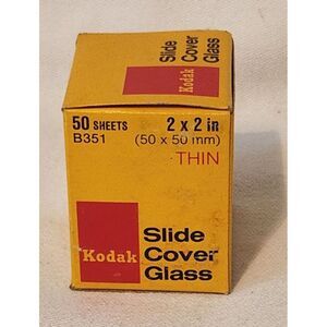 Kodak Slide Cover Glass 2"x2" 50 Sheets‎ Thin B351 NOS